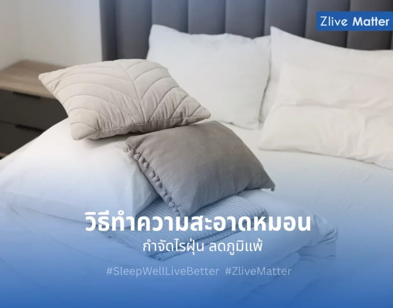 วิธีทำความสะอาดหมอน กำจัดไรฝุ่น ลดภูมิแพ้