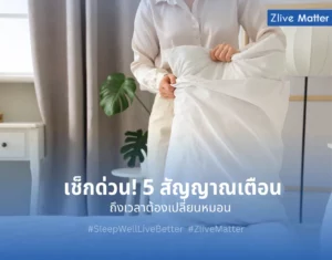 เช็กด่วน! 5 สัญญาณเตือน ถึงเวลาต้องเปลี่ยนหมอน